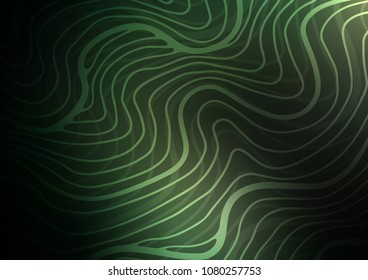 Dark Green vector natural abstract texture. Doodles on blurred abstract background with gradient. The template can be used as a background for cell phones.