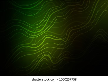 Dark Green vector natural abstract background. Glitter abstract illustration with doodles and Zen tangles. Brand-new design for your business.