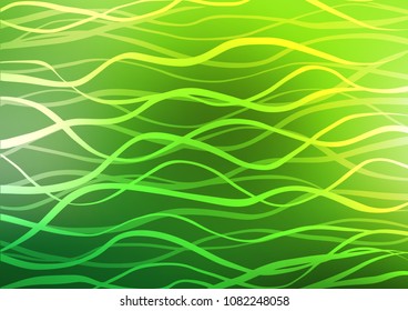 Dark Green vector natural abstract background. Glitter abstract illustration with doodles and Zen tangles. Brand-new design for your business.