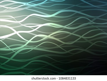 Dark Green vector natural abstract template. Brand-new colored illustration in blurry style with doodles. Brand-new design for your business.