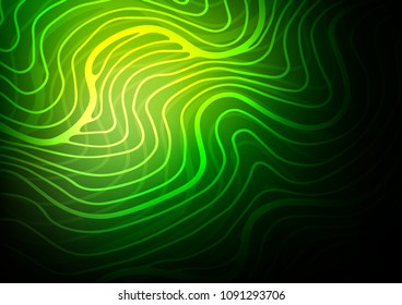 Dark Green vector natural abstract texture. An elegant bright illustration with lines in Natural style. The elegant pattern can be used as a part of a brand book.