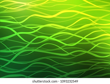 Dark Green vector natural abstract background. A completely new color illustration in doodle style. Brand-new design for your business.