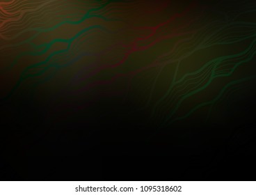Dark Green vector natural abstract template. Doodles on blurred abstract background with gradient. The best blurred design for your business.