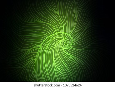 Dark Green vector natural abstract pattern. Colorful abstract illustration with lines in Asian style. Brand-new style for your business design.