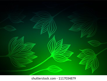 Dark Green vector natural abstract texture. Ethnic elegant natural pattern with gradient. The textured pattern can be used for website.