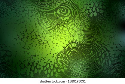 Dark Green vector natural abstract design. Decorative shining illustration with doodles on abstract template. A new texture for your design.