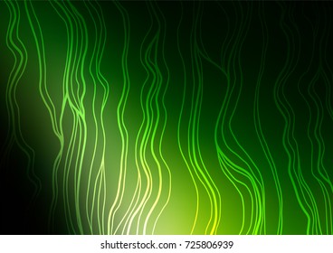Dark Green vector natural abstract background. Modern geometrical abstract illustration with doodles. The pattern can be used for wallpapers and coloring books.