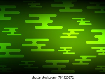 Dark Green vector natural abstract background. Shining colored illustration with doodles in Zen tangle style. The template can be used as a background for cell phones.