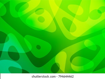 Dark Green vector natural abstract background. Sketchy hand drawn doodles on blurred background. Hand painted design for web, leaflet, textile.