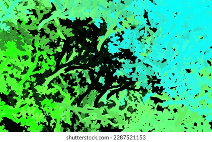 Dark Green vector natural artwork with leaves, branches. Decorative design in Indian style on white background. Brand new design for your business.