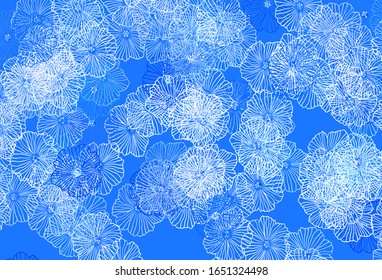 Dunkelgrüne Vektorillustration, Naturhintergrund mit Blättern. Kreative Illustration im unscharfen Stil mit Blumen. Texturierte Muster für Webseiten, Banner.
