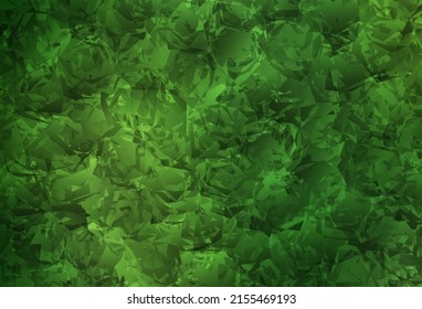 Vector verde oscuro fondo natural con rosas, flores. Flores con gradiente sobre fondo blanco. Diseño pintado a mano para la web, folletos.