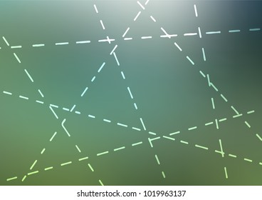 Dark Green vector natural elegant background. A vague abstract illustration with doodles in Indian style. The pattern can be used for coloring books and pages for kids.