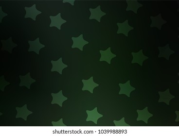 Dark Green vector natural elegant pattern. Blurred decorative design in Indian style with Zen tangles. The pattern can be used for wallpapers and coloring books.
