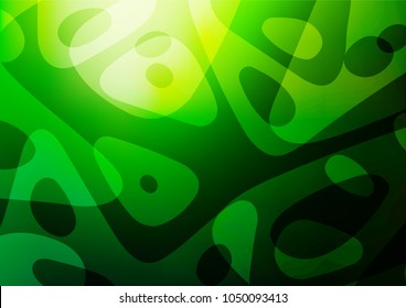 Dark Green vector natural elegant template. Colorful illustration in abstract style with doodles and Zen tangles. The textured pattern can be used for website.