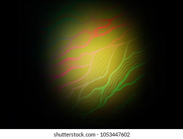 Dark Green vector natural elegant texture. A vague abstract illustration with doodles in Indian style. Hand painted design for web, wrapping, wallpaper.