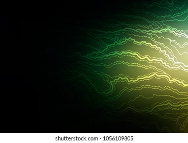 Dark Green vector natural elegant texture. Colorful abstract illustration with lines in Asian style. The completely new template can be used for your brand book.