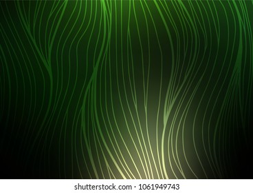 Dark Green vector natural elegant template. A vague abstract illustration with doodles in Indian style. The pattern can be used for wallpapers and coloring books.