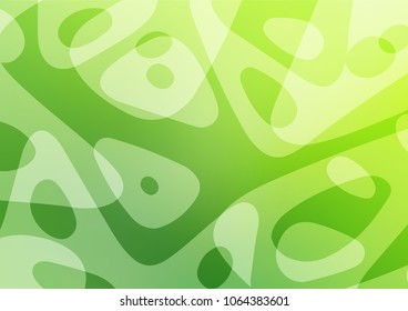 Dark Green vector natural elegant template. Shining colored illustration with doodles in Zen tangle style. Hand painted design for web, wrapping, wallpaper.