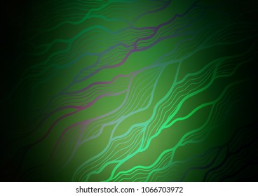 Dark Green vector natural elegant background. Blurred decorative design in Indian style with Zen tangles. Hand painted design for web, wrapping, wallpaper.