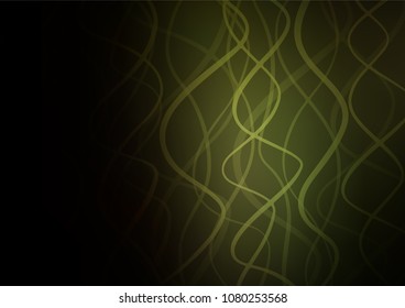 Dark Green vector natural elegant background. Glitter abstract illustration with doodles and Zen tangles. Brand-new style for your business design.