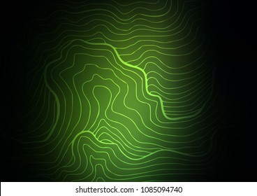 Dark Green vector natural elegant template. A vague abstract illustration with doodles in Indian style. A completely new template for your business design.