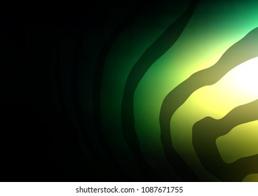 Dark Green vector natural elegant pattern. Ethnic elegant natural pattern with gradient. The pattern can be used for wallpapers and coloring books.
