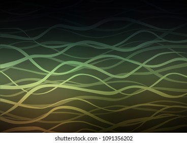 Dark Green vector natural elegant template. Sketchy hand drawn doodles on blurred background. The elegant pattern can be used as a part of a brand book.