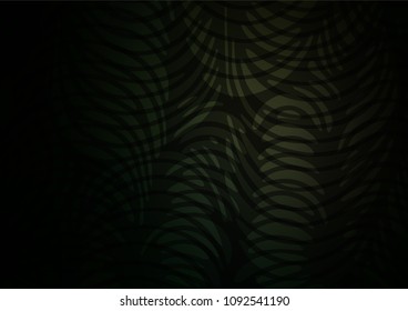 Dark Green vector natural elegant template. Shining colored illustration with doodles in Zen tangle style. The pattern can be used for coloring books and pages for kids.