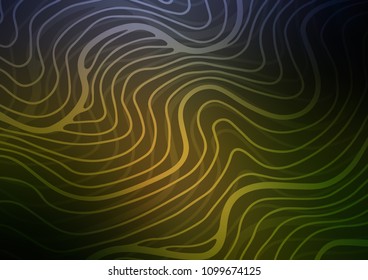 Dark Green vector natural elegant template. Shining colored illustration with doodles in Zen tangle style. The pattern can be used for wallpapers and coloring books.