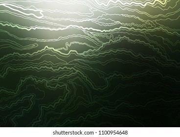 Dark Green vector natural elegant background. Brand-new colored illustration in blurry style with doodles. Hand painted design for web, wrapping, wallpaper.