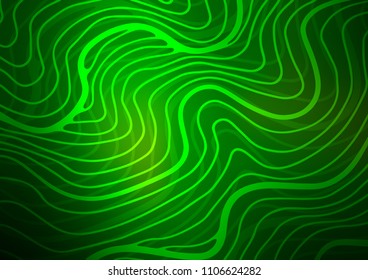 Dark Green vector natural elegant pattern. Colorful illustration in abstract style with doodles and Zen tangles. A completely new template for your business design.