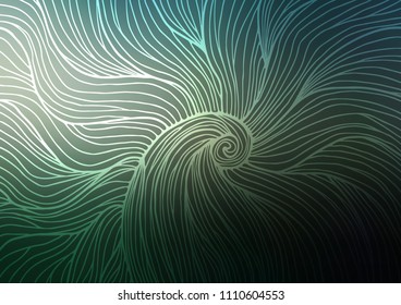 Dark Green vector natural elegant pattern. Blurred decorative design in Indian style with Zen tangles. Brand-new design for your business.