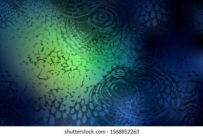 Dark Green vector natural elegant pattern. Colorful illustration in doodle style with flowers. The doodle design can be used for your web site.