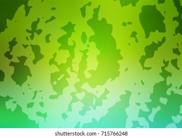 Dark green vector natural elegant template. Colorful abstract illustration with lines drawn by child in Asian style. A new texture for your design.