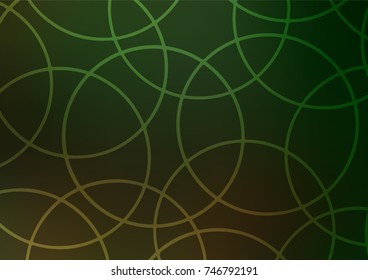 Dark Green vector natural elegant template. Sketchy hand drawn doodles on blurred background. The doodle design can be used for your web site.