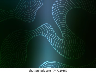Dark Green vector natural elegant background. Glitter abstract illustration with doodles and Zen tangles. The best blurred design for your business.