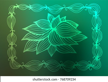 Dark Green vector natural elegant template. Ethnic elegant natural pattern with gradient. Brand-new style for your business design.