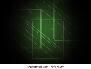 Dark Green vector natural elegant pattern. A vague abstract illustration with doodles in Indian style. A new texture for your design.