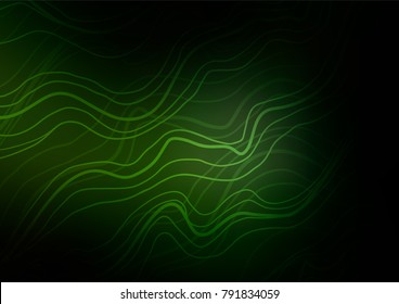 Dark Green vector natural elegant template. Brand-new colored illustration in blurry style with doodles. The pattern can be used for heads of websites and designs.