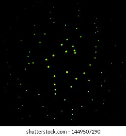 Dark Green vector pattern with abstract stars. Colorful illustration in abstract style with gradient stars. Pattern for new year ad, booklets.