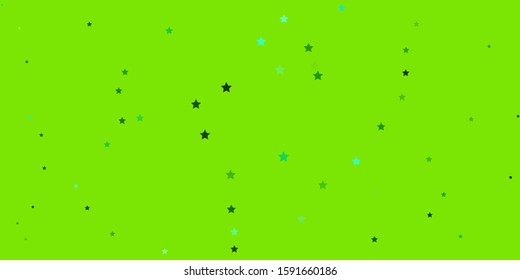 Dark Green vector pattern with abstract stars. Colorful illustration in abstract style with gradient stars. Pattern for new year ad, booklets.