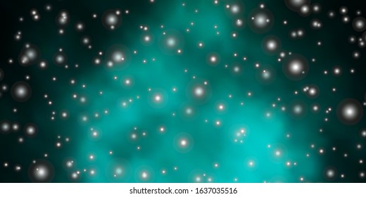 Dark Green vector pattern with abstract stars. Blur decorative design in simple style with stars. Pattern for new year ad, booklets.