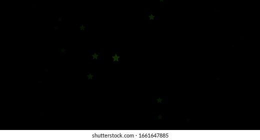 Dark Green vector pattern with abstract stars. Modern geometric abstract illustration with stars. Design for your business promotion.
