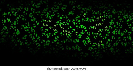 Dark green vector pattern with abstract shapes. Colorful abstract forms with gradient in simple style. Elegant design for wallpaper set.