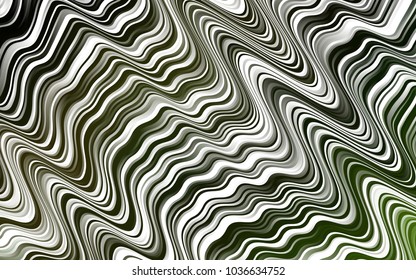 Dark Green vector pattern with bent lines. Colorful abstract illustration with gradient lines. The template for cell phone backgrounds.