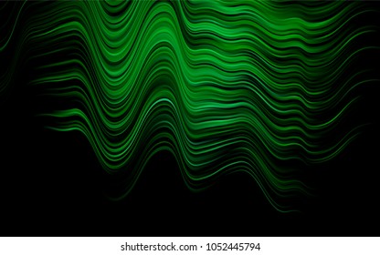 Dark Green vector pattern with bent ribbons. Creative geometric illustration in marble style with gradient. Brand-new design for your ads, poster, banner.