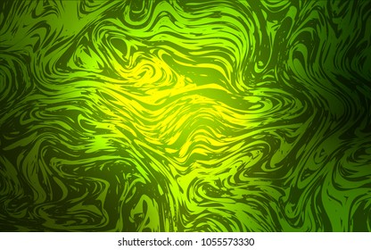 Dark Green vector pattern with bent ribbons. Creative illustration in halftone marble style with gradient. Marble design for your web site.