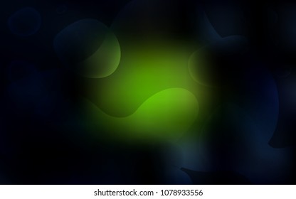 Dark Green vector pattern with bent ribbons. Shining illustration, which consist of blurred lines, circles. A completely new memphis design for your business.