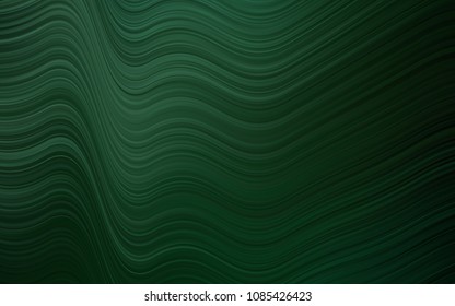 Dark Green vector pattern with bent ribbons. A completely new color illustration in marble style. Textured wave pattern for backgrounds.